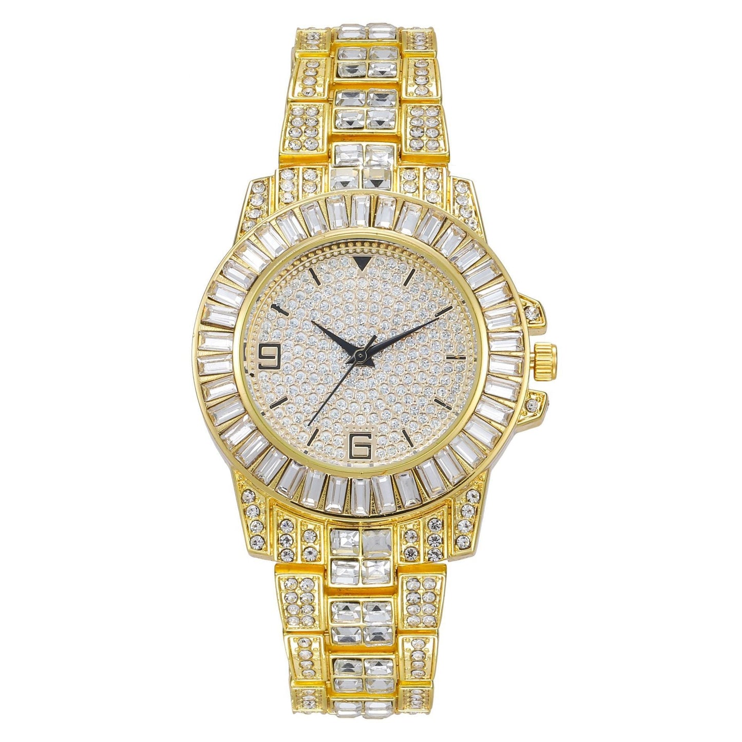 Women Watch Rhinestone Steel Quartz Fashion Wristwatch LLZ13874