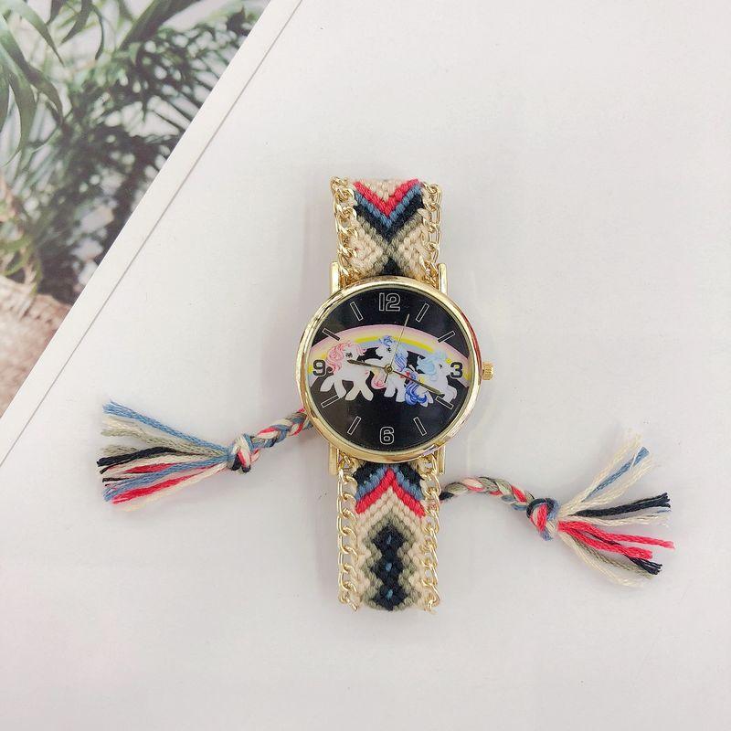 Ethnic Style Alloy Water Diamond Open Bangle Watch