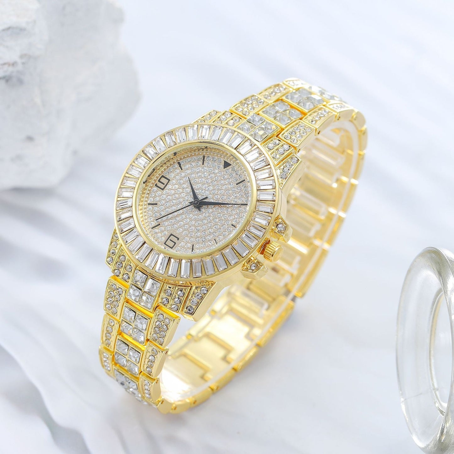 Women Watch Rhinestone Steel Quartz Fashion Wristwatch LLZ13874