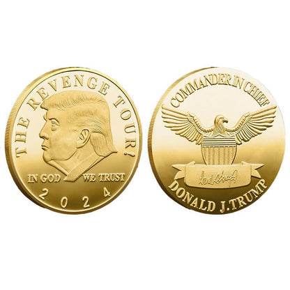 2024 President Donald Trump Silver Gold Plated Coin