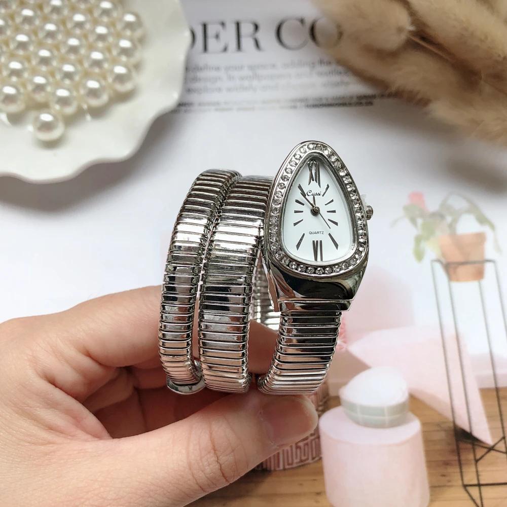 Women Snake Quartz Bangle Watches