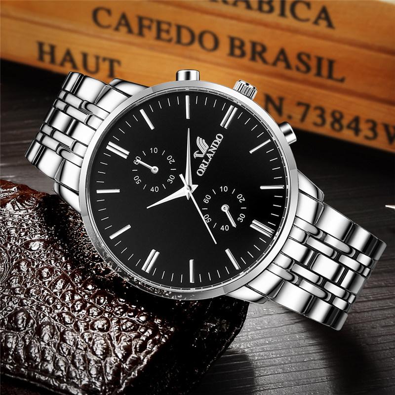 Fashion Men WQuartz Watch Stainless Steel Wristwatch