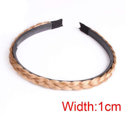 Women Fishbone Braid Lazy Wig Twist Braid Headband