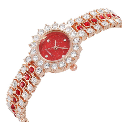 Women Watch Rhinestone Steel Quartz Fashion Wristwatch LLZ13856