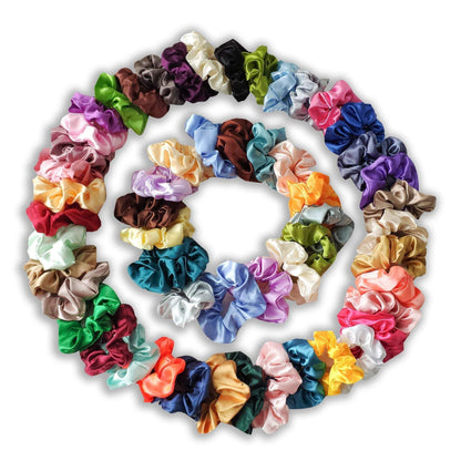 Multicolor Satin Cloth Loop Hair Tie Large Intestine Hair Loop