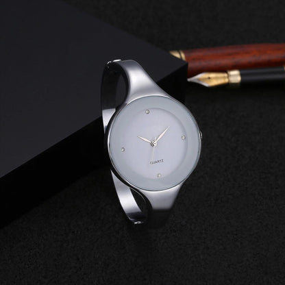 Women Luxury Stainless Steel Bangle Watches Quartz WristWatches