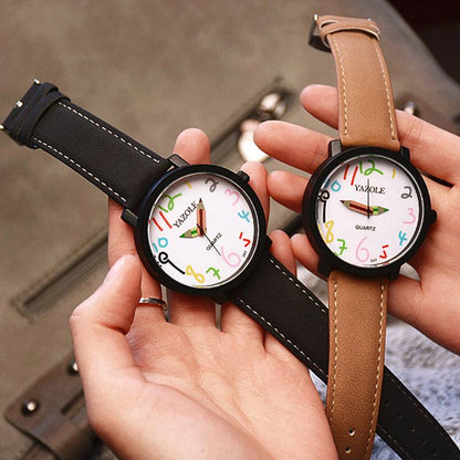 Yazole Watch Korean Version of The Big Dial Female Students Watch Couple Quartz Watches