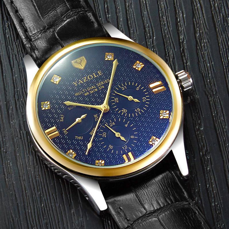 YAZOLETop Brand Luxury Auto Date Week Fashion Men Watch Clock