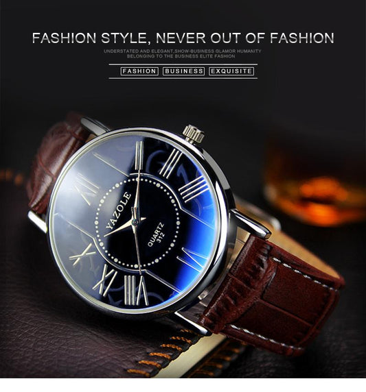 Yazole Women's Fashion Quartz Watch Unique Design Small Dial Leisure Leather Watch