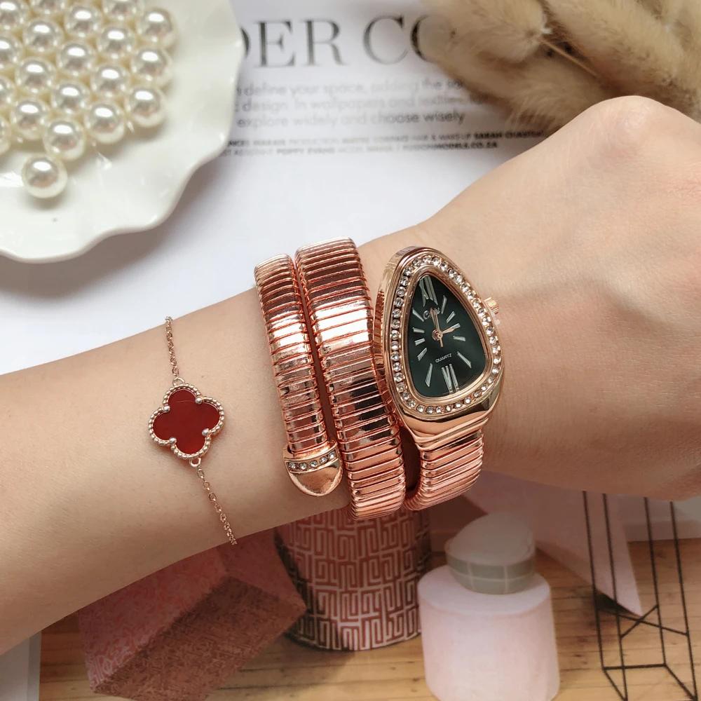 Women Snake Quartz Bangle Watches