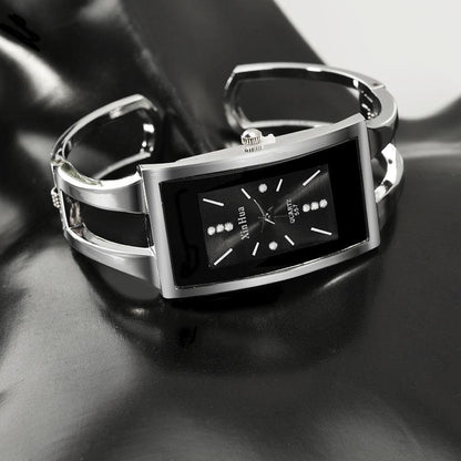 Women Stainless Steel Bangle Watch