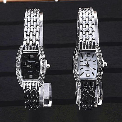 Women Rhinestone Quartz Watches Stainless Steel Wristwatches