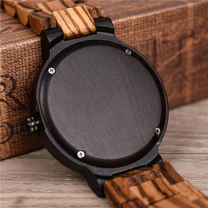 DODO DEER Fashion Men's Calendar Digital Wooden Sports Watch