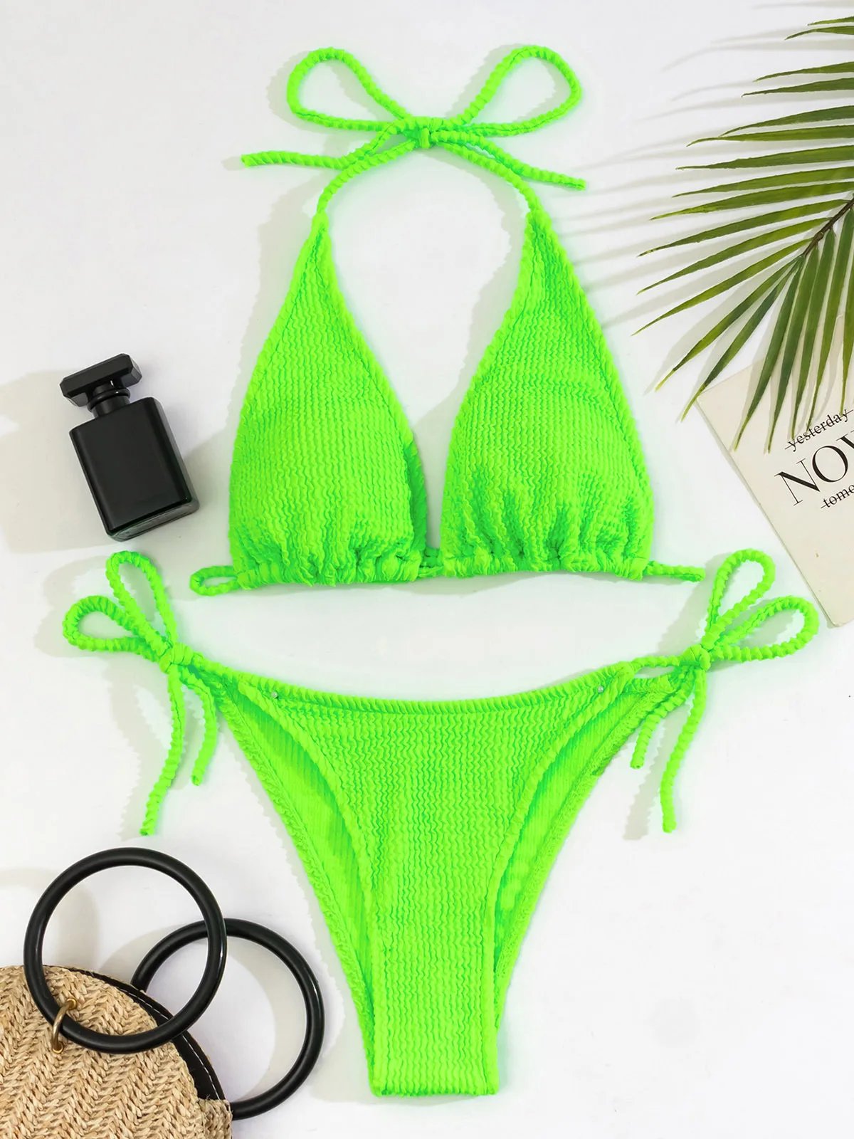 2024 New Fashion Sexy Bikini Solid Swimsuit