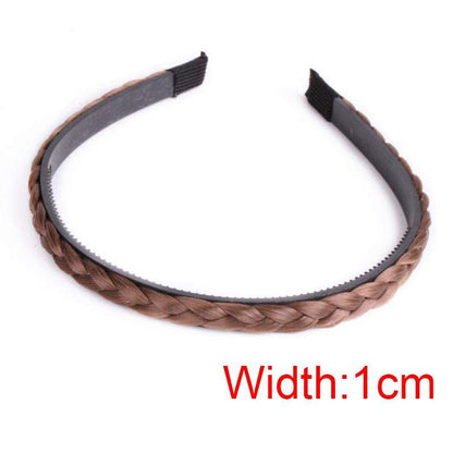 Women Fishbone Braid Lazy Wig Twist Braid Headband