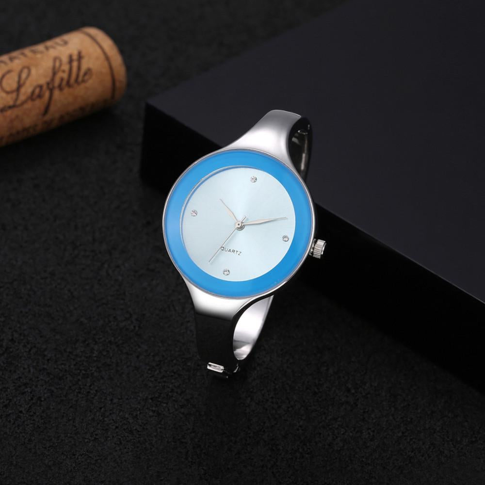 Women Luxury Stainless Steel Bangle Watches Quartz WristWatches