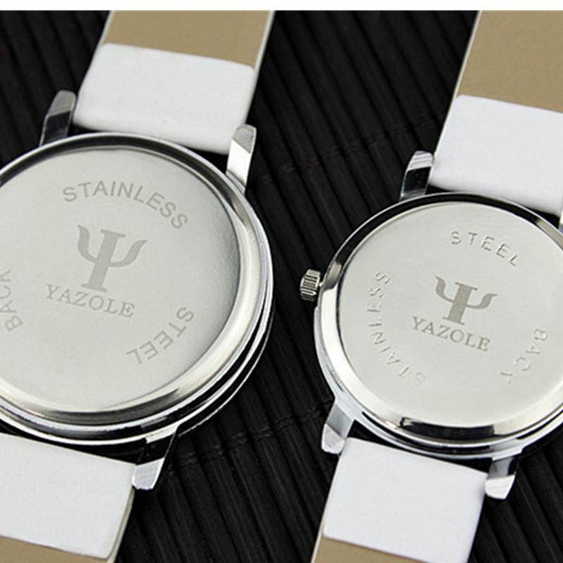 Yazole Lovers' Watch Women Quartz Fashion Wristwatch Leather Straps Wrist Watch Simple Designer