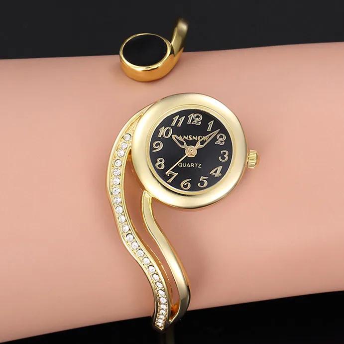 Women Stainless Steel Quartz Bracelet Wristwatch