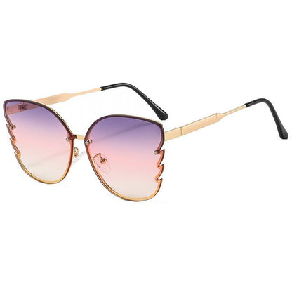 Metal Butterfly Frame Color Sunglasses