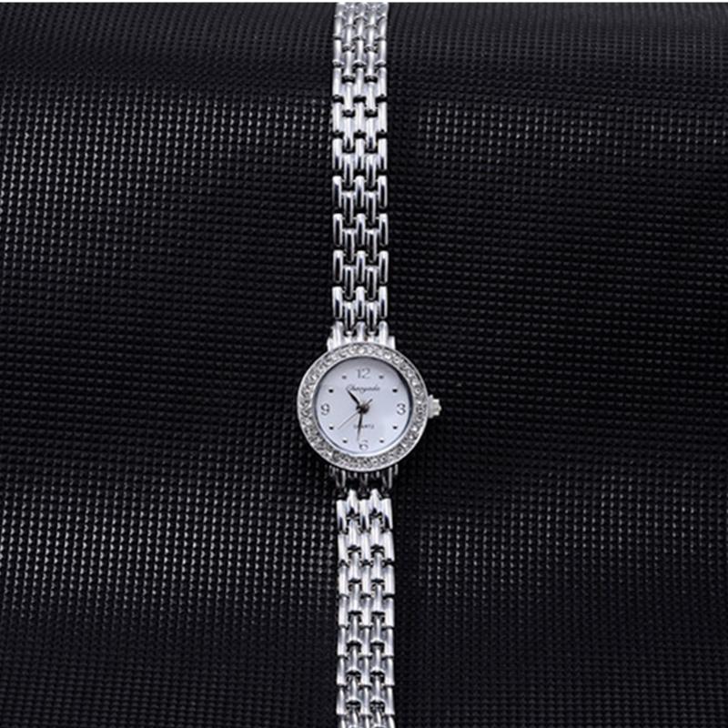 Women's Watches Fashion Silver Luxury Rhinestone Watch Bracelet Ladies