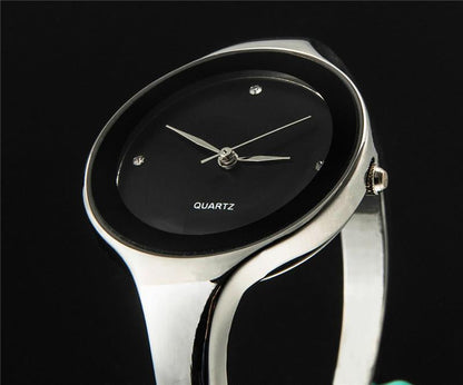 Women Luxury Stainless Steel Bangle Watches Quartz WristWatches