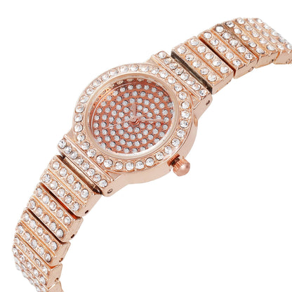 Women Watch Rhinestone Steel Quartz Fashion Wristwatch LLZ13866