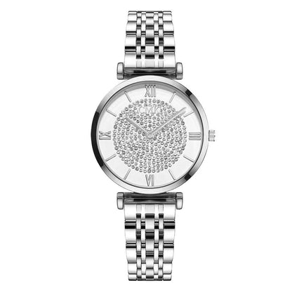 Women Watches Simple Elegant Ladies Stainless Steel Wrsiwtwatch