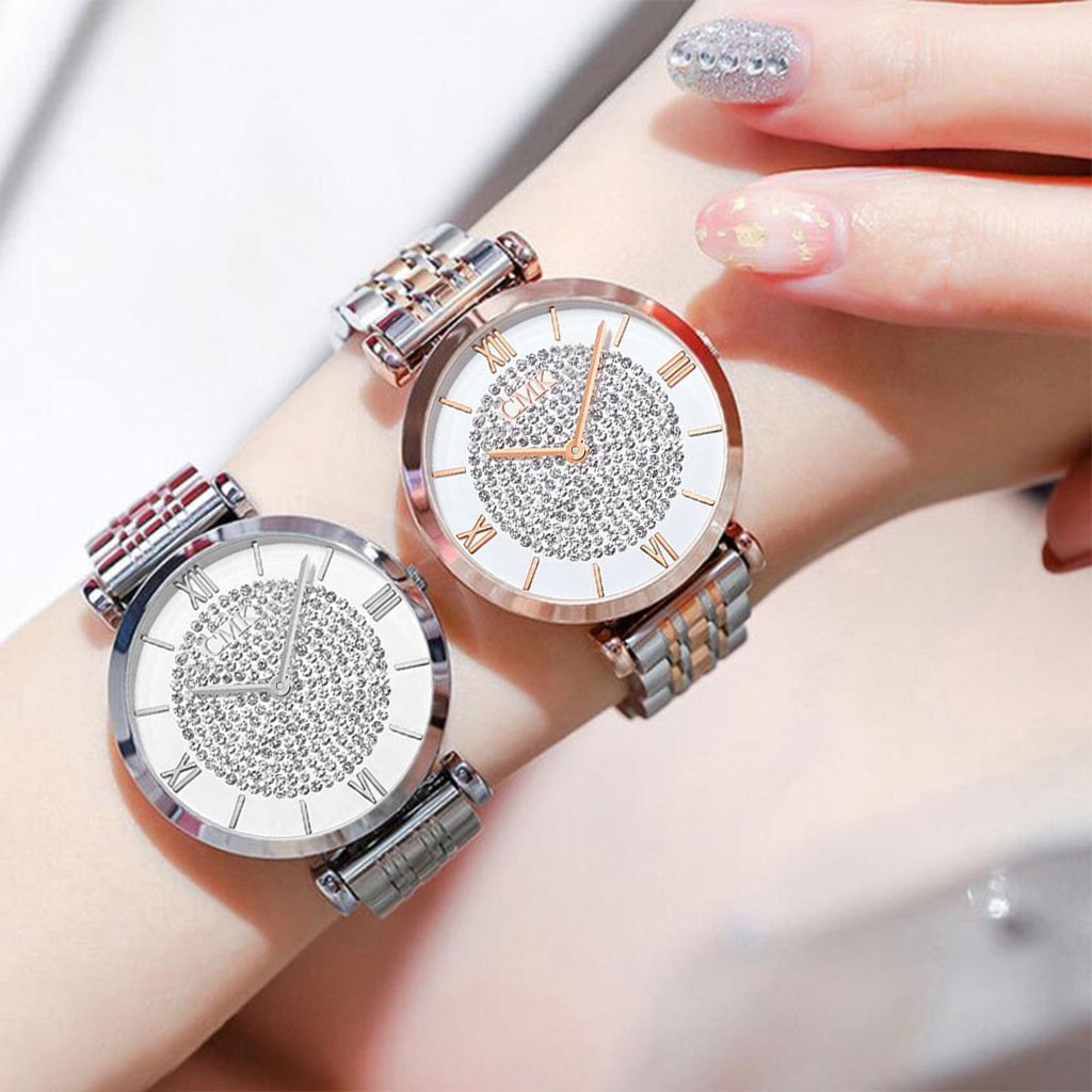 Women Watches Simple Elegant Ladies Stainless Steel Wrsiwtwatch