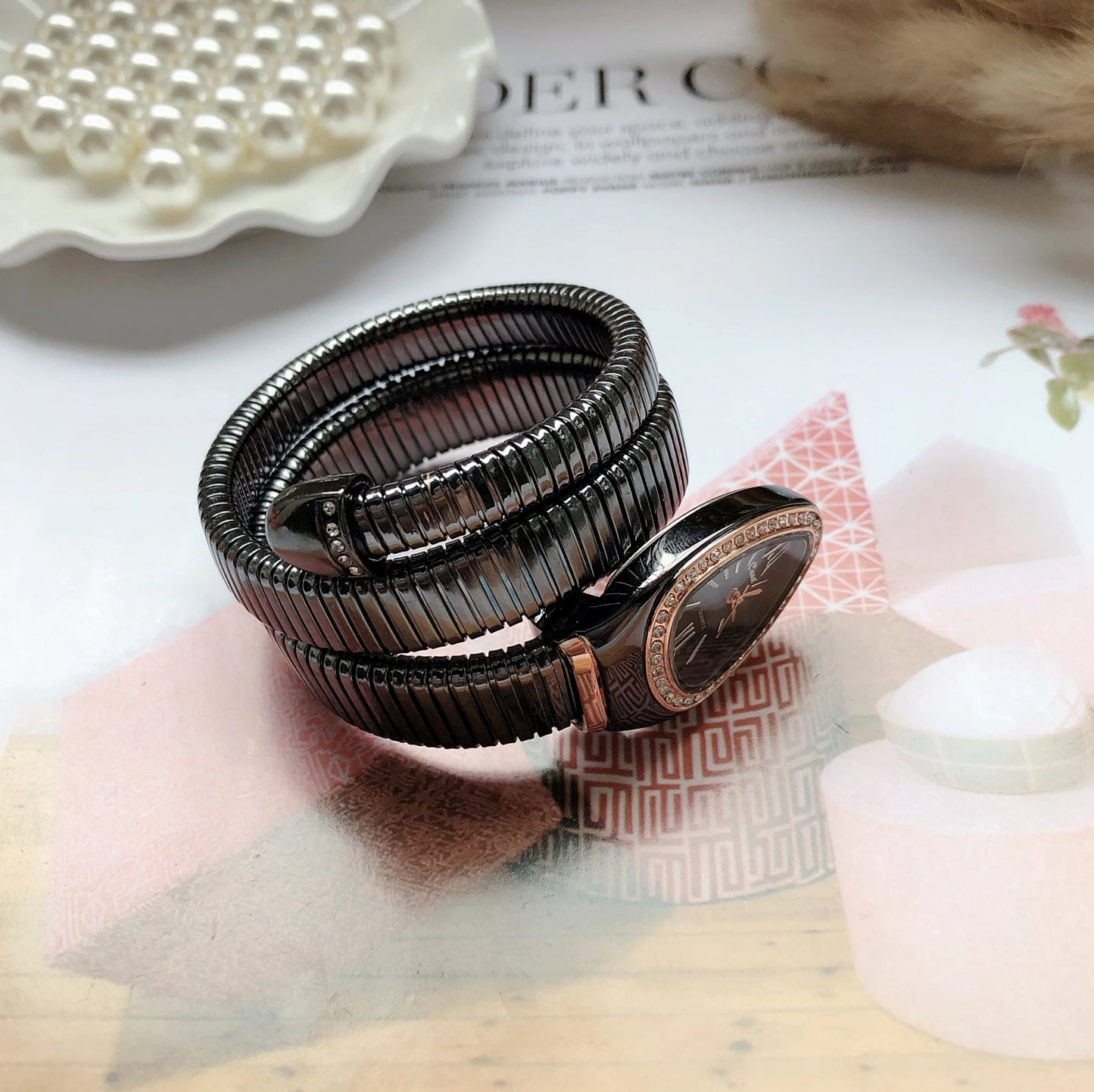 Women Snake Quartz Bangle Watches