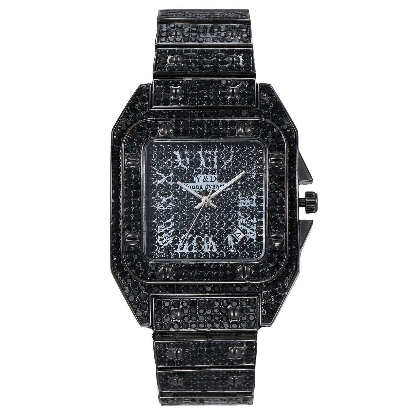 Women Watch Rhinestone Steel Quartz Fashion Wristwatch LLZ13882