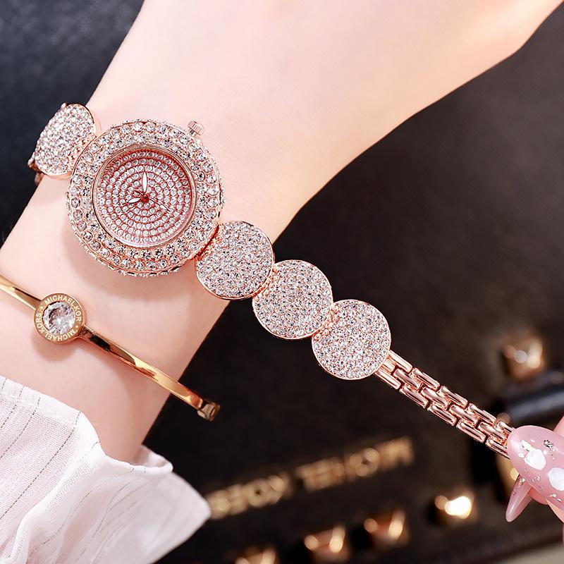 Women Wristwatch Rhinestone Romance Fashion Ladies Steel Quartz Clock