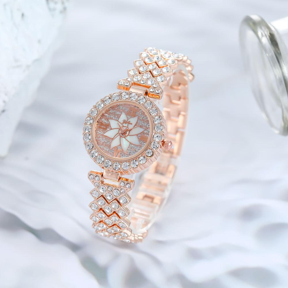 Women Watch Rhinestone Steel Quartz Fashion Wristwatch LLZ13867