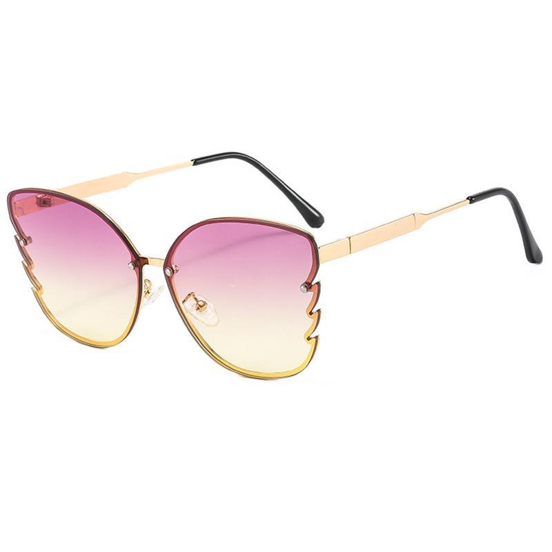 Metal Butterfly Frame Color Sunglasses