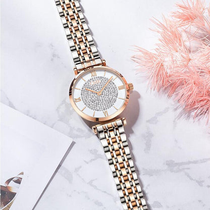 Women Watches Simple Elegant Ladies Stainless Steel Wrsiwtwatch