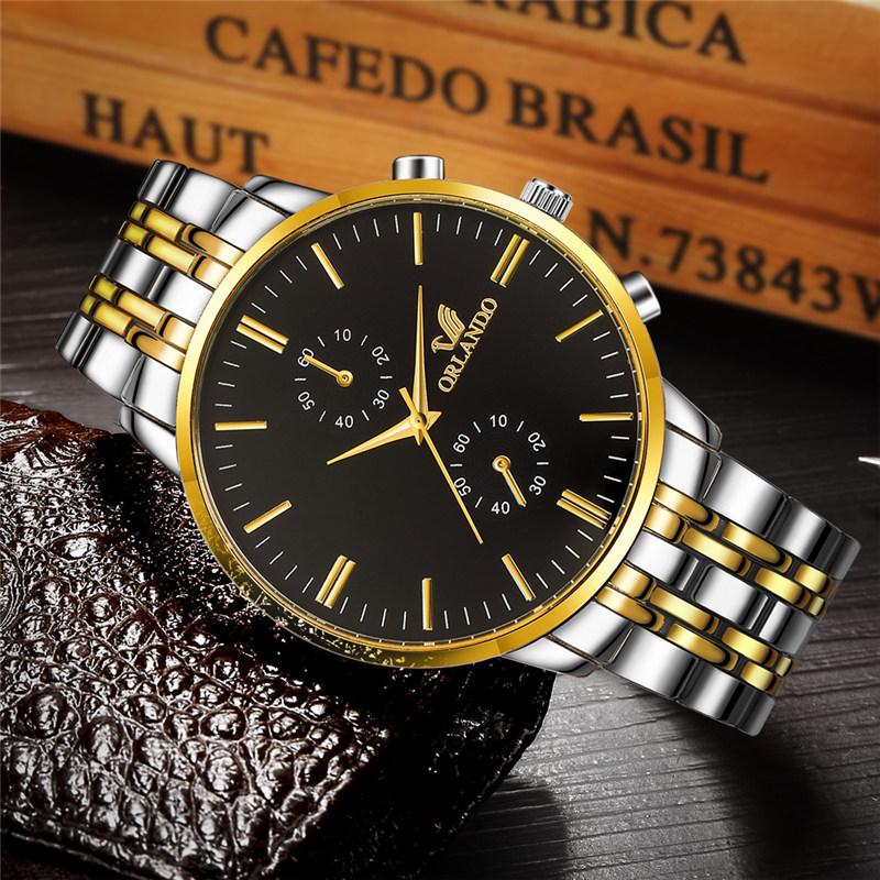 Fashion Men WQuartz Watch Stainless Steel Wristwatch