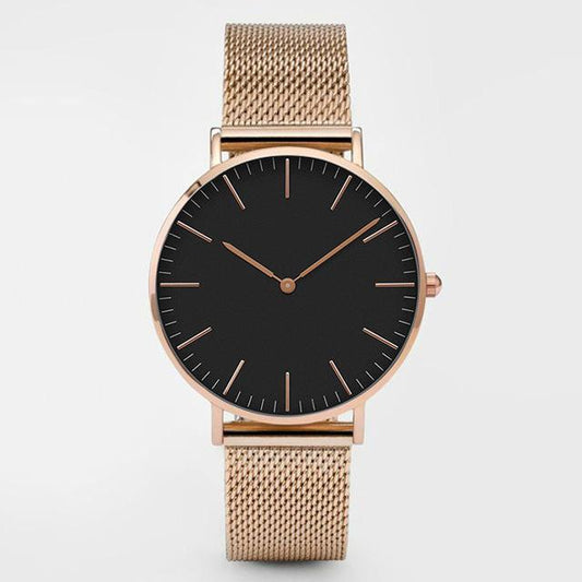 Women's Fashion Ultra-thin Stainless Steel Strap Quartz Watches Simple