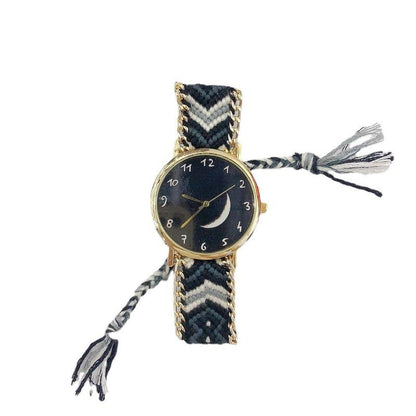 Ethnic Style Alloy Water Diamond Open Bangle Watch