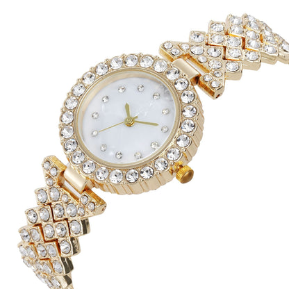 Women Watch Rhinestone Steel Quartz Fashion Wristwatch LLZ13868