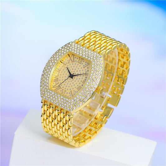 Women Watch Rhinestone Steel Quartz Fashion Wristwatch LLZ13894