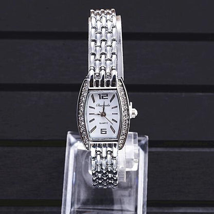 Women Rhinestone Quartz Watches Stainless Steel Wristwatches