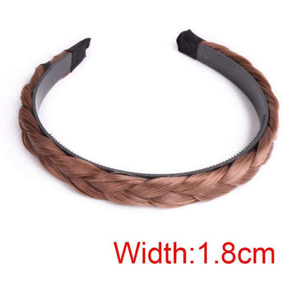 Women Fishbone Braid Lazy Wig Twist Braid Headband