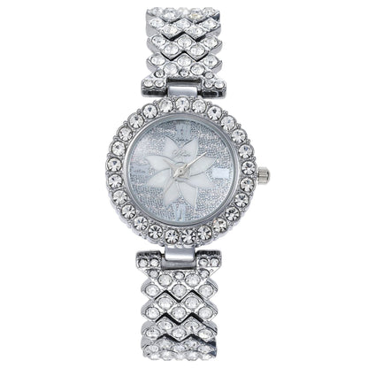 Women Watch Rhinestone Steel Quartz Fashion Wristwatch LLZ13867