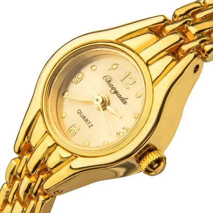 Women Fashion Casual Gold Plated Bracelet Watch