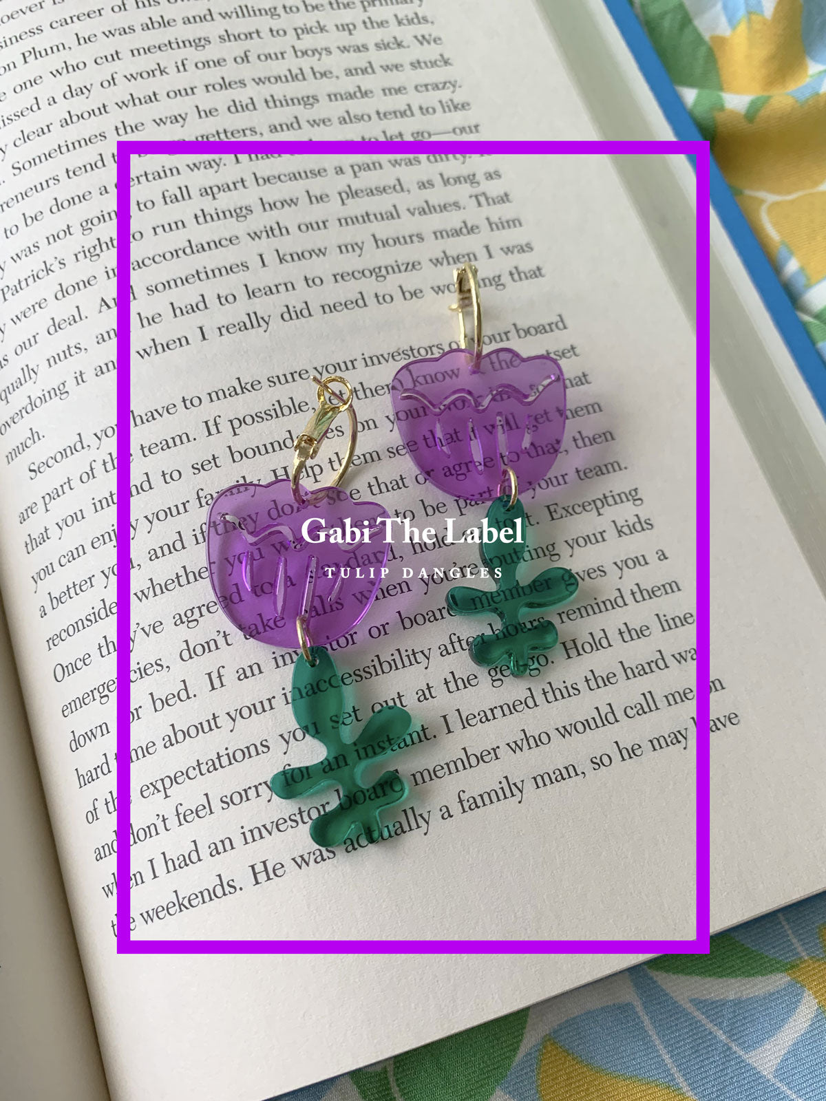 Tulip Dangles - Violet Purple