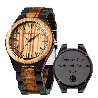 2024 New Classic Men's Fashion Watch Wooden Watch