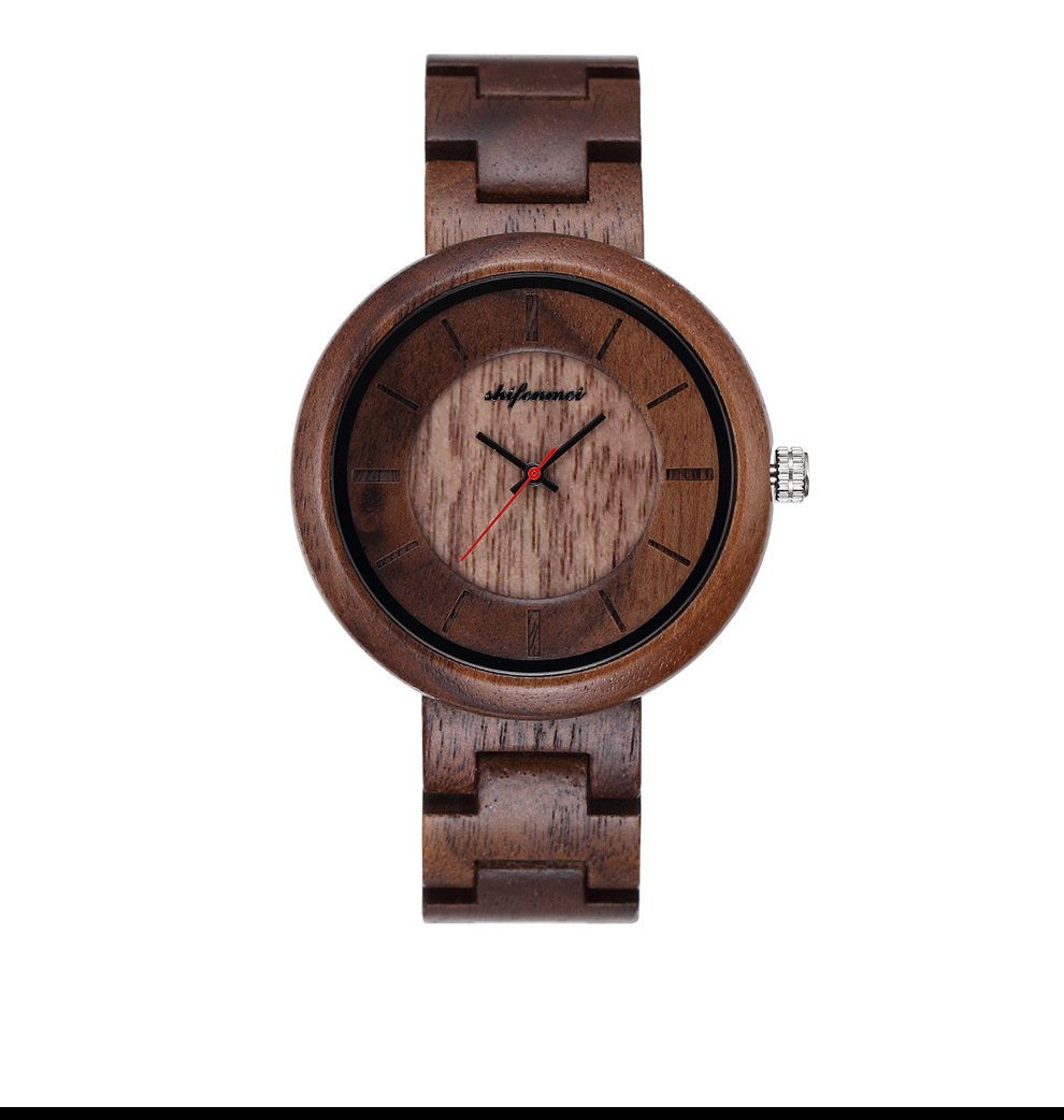 Women's Watch Wooden Green Fashion Quartz Watch