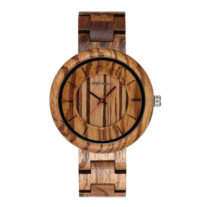 Women's Watch Wooden Green Fashion Quartz Watch