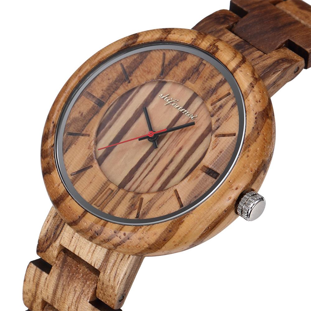 Women's Watch Wooden Green Fashion Quartz Watch