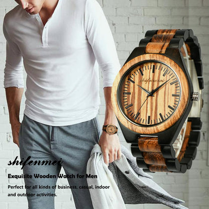 2024 New Classic Men's Fashion Watch Wooden Watch