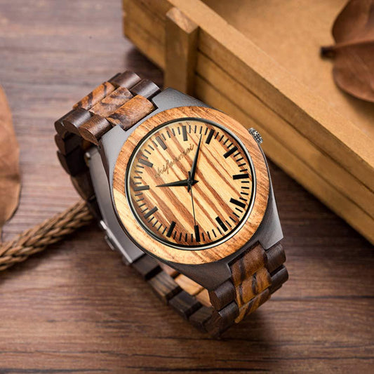 2024 New Classic Men's Fashion Watch Wooden Watch